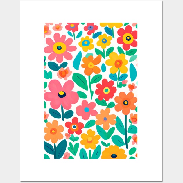 flowers-pattern Wall Art by DewaJassin